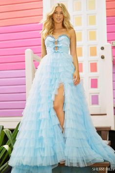 Sherri Hill 56012 - Bows A-Line Prom Dress A Line Prom Dress, Sherri Hill Prom, Prom Designs