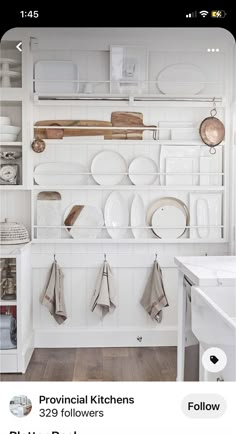 the kitchen is clean and ready to be used for dinner or desserts on the table