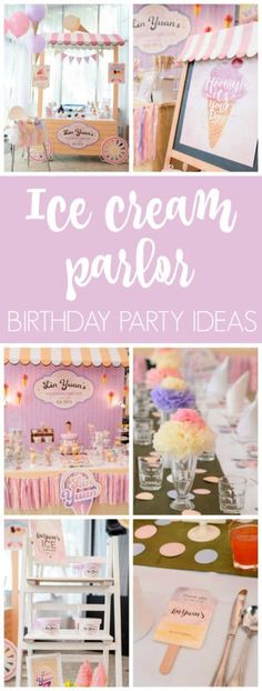 ice cream parlor birthday party ideas