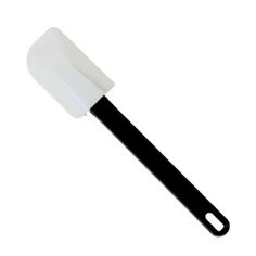 a black and white spatula on a white background