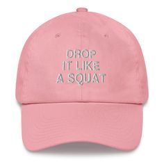 Drop It Like A Squat Dad Hat - Wake Slay Repeat Pumpkin Queen, Mom Hats, Visor Cap, Embroidered Caps, Camo Colors, Green Camo, Head Circumference, Dad Hat, Hat Hairstyles