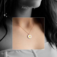 Daisy Necklace, Cute Daisy Pendant, Flower Necklace, 925 Sterling Silver, Dainty Daisy Necklace, Gift for Mum, Christmas Gift       This innocent daisy necklace is the perfect gift for yourself and your loved ones. Daisy flower, which expresses the meaning of clean love, also expresses the meaning of abundance and  health. The daisy symbolizes purity  with its delicate and elegant beauty.💕💕            PROCESSING & SHIPPING  🚛 📦 🚚 - Your order will be handmade in 1-3  business days.      TIP White Flower Pendant Necklace As Gift For Mom, White Sterling Silver Flower Necklace For Mother's Day, Dainty White Round Flower Necklace, Sterling Silver Daisy Jewelry, Mother's Day White Sterling Silver Flower Necklace, Dainty Daisy Necklace For Gift, Dainty Flower Pendant Necklace For Gift, Flower Shaped Jewelry With Flower Charm Gift, Flower Pendant Necklace As A Gift