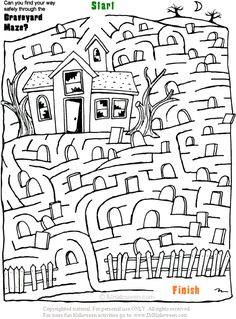 a coloring page with an image of a house in the background and text that reads, stay