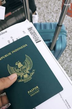 a person holding a passport in their hand