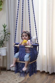 FallForFlora Macrame Swing, Big Beds, Baby Swing, Iron Ring, Bed Swing, Baby Bassinet, Classic Sofa, Baby Swings