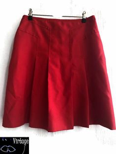 70s skirt red miniskirt pleated school girl skirt size S -m Condition good Indian Summer Dress, 70s Skirt, Vintage Dress 70s, Red A, Lined Skirt, Pleated Dress, Vintage Tops, Pleated Skirt, One Size Fits All