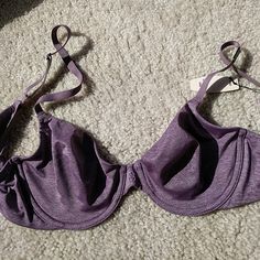 Completely Unlined. Not Padded Elegant Purple Summer Bra, Victoria's Secret Summer Bra Partially Lined, Victoria's Secret Purple Bra For Party, Elegant Victoria's Secret Purple Bra, Victoria's Secret Swimwear With Built-in Underwire Bra, Victoria's Secret Purple Bra With Built-in Bra, Cheap Victoria's Secret Intimates With Built-in Bra, Unlined Bra, Victoria Secrets