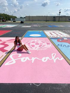 Dance Parking Spot, Senior Painting Parking Spot, Parking Space Painting Ideas Easy, Senior Parking Spaces Painting, School Parking Lot Painting, Senior Diy