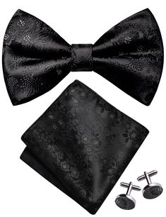 PRICES MAY VARY. Package include:bow tie , Pocket Square and cufflinks Adjustable pre-tied bowtie size. 4.72 inches long（12cm long);2.75 inches width (7cm width);Handkerchife size is 9.84*9.84 inches (25*25cm), suit for the most of adult High quality and soft texture, it is comfortable to wear and to touch. Note:it's a pre-tied adjustable bow tie, not self tie bow tie REFUND: You can apply for a refund if you are not satisfied. Welcome to our GUSLESON store:
We focus on ties for many years.In ou Elegant Bow Tie With Pocket Square For Formal Occasions, Elegant Bow Tie With Pocket Square As Gift, Elegant Black Bow Tie For Father's Day, Elegant Bow Suit And Tie Accessories For Father's Day, Elegant Business Bow Tie For Father's Day, Tie Bow Tie, Floral Bow Tie, Blue Bow Tie, Cufflink Set