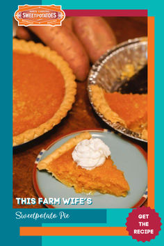 this farm wife's sweet potato pie is ready to be eaten for the first time