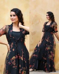 Modern Kurti Design Style, Printed Organza Kurti Designs, Umberla Kurthi Design, Organza Kurti Designs Indian, Organza Kurti Designs Latest, Organza Kurti Designs, Organza Frocks, Organza Kurti, Simple Frock Design