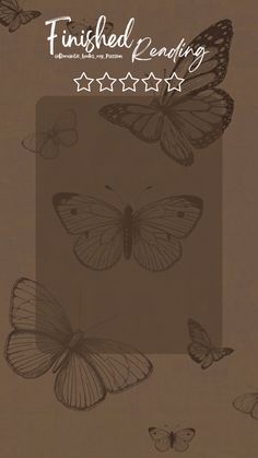 butterflies flying in the air with text that reads, finished encaping an image