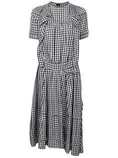 Inspired by deconstruction and intensive about disassociating patterns, this black and white gingham check shirt dress is the embodiment of what Comme des Garçons stands for. Featuring a round neck, short sleeves, a ruffled design, a flared skirt, a mid-length and a concealed rear zip fastening. Please be mindful that this piece has led a previous life, and may tell its story through minor imperfection. Purchasing this item continues its narrative, so you can be confident that you’re making a PO Check Shirt Dress, Checked Shirt Dress, Previous Life, Gingham Check, Black Shirt Dress, Check Shirt, Flared Skirt, Shirtdress, Jumper Dress