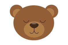 a brown teddy bear with its eyes closed