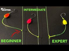 three different types of fishing lures on a black surface with the words, how to use them