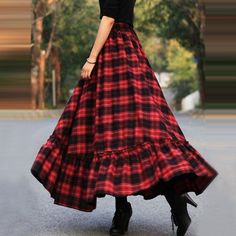 Season:Fall  Winter,Autumn / Fall; Fabric:Polyester,Cotton Blend; Dress Length:Maxi; Gender:Women's; Style:Fashion,Summer; Occasion:Daily,Christmas,Casual Daily,Weekend; Fit Type:Loose Fit; Pattern:Plaid; Design:Ruffle,Print; Pants Type:Skirt,Swing,Work Skirts,Long Skirt; Front page:FF; Listing Date:09/21/2022; Production mode:External procurement; Length:; Waist:; Fit US Size:null; Fit UK Size:null; Fit EU Size:null Womens Long Skirt, Midi Skirt Pattern, Umbrella Skirt, Maxi Rok, Rock Outfit, Stylish Skirts, Work Skirts, Jumpsuit Outfit, Long Skirts For Women