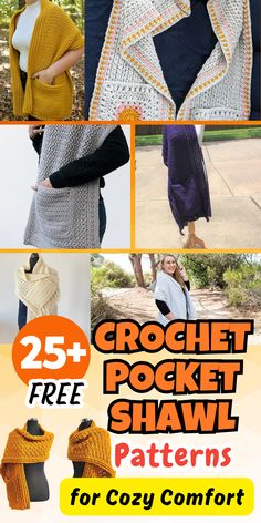 crochet pocket shawl patterns for cozy comfort