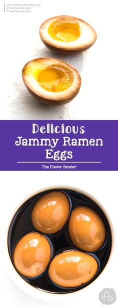 the cover of delicious jammy ramen eggs