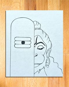 a drawing of a woman peeking out from behind a door