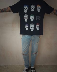 Classic meets contemporary in our unique hand-drawn skull tees. Perfect for him and her. All t-shirts made from 100% organic ring-spun cotton for ultimate comfort and style. #chimesoffreedom #graphictees #skulltees #rocknrollstyle #cowboyart Pompadour Hair, Rock And Roll Style, Modern Streetwear, A Skull