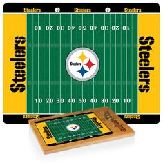 the pittsburgh steeles football field cutting board