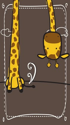 a cartoon giraffe with its head in the air