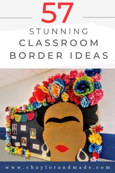 an image of a classroom decoration with the text overlay that reads 75 stunning classroom border ideas