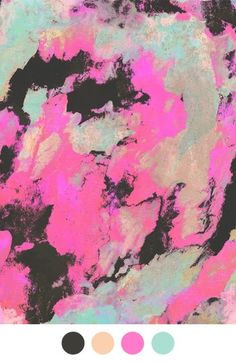 an abstract painting with pink and black colors on white background canvas wall art print by societyart