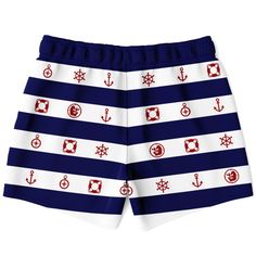 Get ready to soak up the sun in our Maris Equi Men's Nautical Swim Shorts. Designed for comfort and performance, this swimsuit is perfect for all your aquatic adventures. Mix and match with our coordinating shirts, flip flops, and swim briefs to create your own signature beach look. Shop now and make waves with Maris Equi! These swim trunks are handmade after you order them. Please allow 2 weeks for delivery. This suit has a lot of stretch and is very size friendly. If you want a tighter look, s Soak Up The Sun, Make Waves, Mens Swim Shorts, Swim Brief, Beach Look, Man Swimming, Swim Trunks, Board Shorts, Swim Shorts