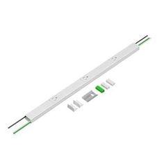 a white and green light strip with four different lights on it's end ends