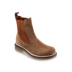 Bueno-Wanda Chelsea Boot Your go-to style gets a cool definition with the Wanda Chelsea boot from Bueno. Made from leather, this pull-on boot assures easy on/off with its gore panels and back pull tab and is grounded by a rubber outsole to make your strides smooth. Click here for Boot Measuring Guide. Brown Chelsea Boots, Pull On Boots, Brown Ankle Boots, Chelsea Boot, Pull Tab, Brown Suede, On Off, Chelsea Boots, Block Heels