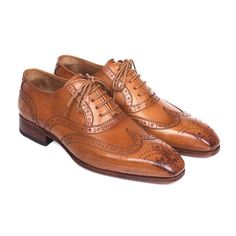 Paul Parkman Handmade Shoes Wingtip Cognac Oxfords (PM5604)-AmbrogioShoes Brown Wingtip Shoes, Cognac Shoes, Wingtip Oxford Shoes, Wingtip Shoes, Oxford Style, Beautiful Belts, Wingtip Oxford, Shoe Size Conversion, Camel Color