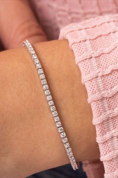 2carat Diamond Tennis Bracelet #shoplemel #daintyjewelry #diamondjewelry #tennisbracelet #tennisjewelry #diamondbracelet #diamond #braceletlayers #jewelrylayers Tennis Bracelet Aesthetic, Bracelet Aesthetic, Wrist Stack, Tennis Jewelry, Wrist Stacks, Bracelet Size Chart, Diamond Tennis Bracelet, Initial Jewelry, Tennis Bracelet Diamond