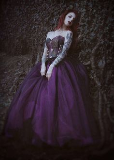 Steampunk Prom Dress, Vampire Gown, Steampunk Wedding Gown, Gothic Ball Gown, Purple Steampunk, Goth Wedding Dresses, Steampunk Wedding Dress, Ball Gowns Fantasy, Gothic Gowns