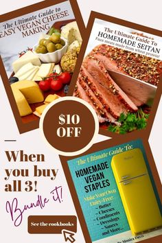 the ultimate guide to easy homemade cookbooks is on sale for $ 10 off when you buy all 3