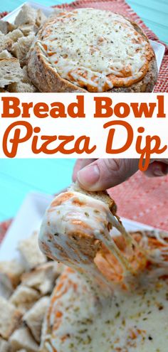 this bread bowl pizza dip is the perfect appetizer for any party or gathering