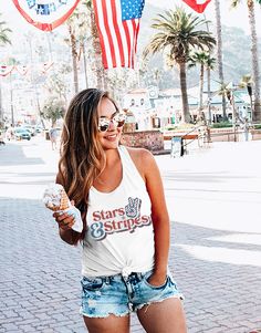 STARS & STRIPES Women's 4th of July Tank Top - Pick Color Celebrate this 4th of July in this Cute Patriotic tank top! Sizes: XS, S, M, L, XL, 2XL Tank Colors: White Measure yourself, and use the size charts provided to determine the best size for you. Cotton Blend Super Soft and Comfy America Tank Top, Usa Tank Top, Womens Tank Tops Summer, Usa Tank, 4th Of July Outfits, Usa Patriotic, Summer Tank, Patriotic Shirts, Summer Tank Tops