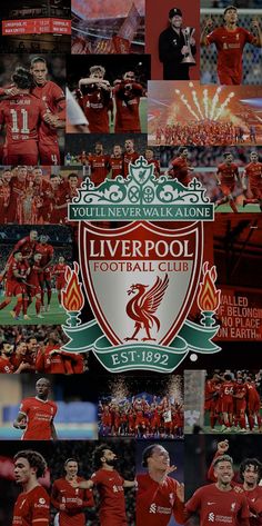 liverpool football club collage with many different pictures