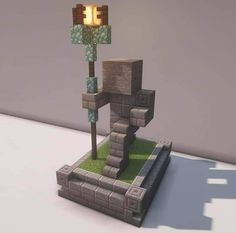 Minecraft Entry Way Ideas, Minecraft Museum, Minecraft Statue, Construction Minecraft, Minecraft Decoration