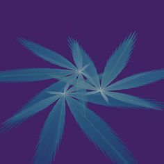 an abstract image of blue leaves against a purple background