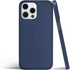 an iphone 11 pro case is shown in blue