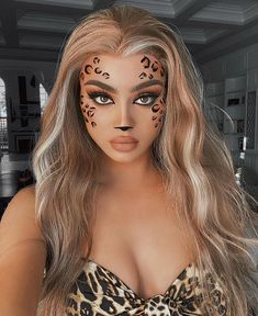 Clown Makeup Halloween, Lion Makeup, Cheetah Makeup, Deer Makeup, Holloween Makeup