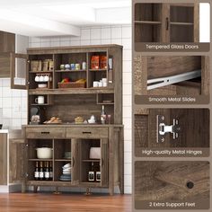 the kitchen cabinets are labeled with different types of items to choose from and how to use them