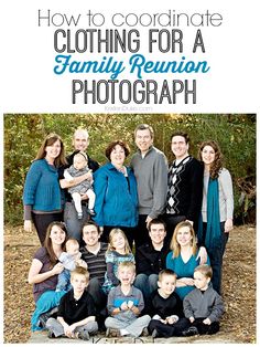 a family posing for a photo in the woods