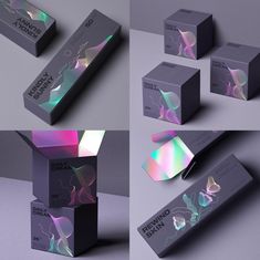 the packaging design is designed to look like an abstract box