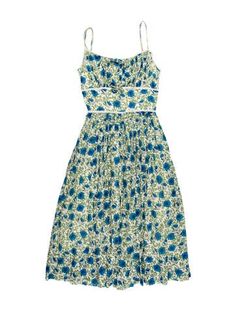 Vintage - Unbranded A-Line DressVintageFrom the 1950's CollectionNeutralsFloral PrintPleated AccentsSleeveless with Square NecklineConcealed Zip Closure at Back Midi Length Dress, Midi Length, Print Patterns, A Line, Dress Outfits, Square, Clothes For Women, Pattern, Clothes