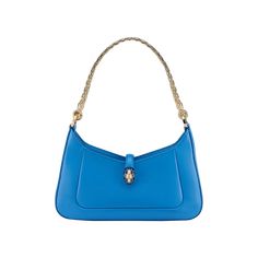 Serpenti Baia Shoulder Bag 293208 | Bulgari Luxury Shoulder Bags, Bvlgari Serpenti, Pocket Logo, Designer Shoulder Bags, Small Shoulder Bag, Cute Bags, Metallic Logo, Small Leather Goods, Nappa Leather