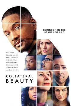 a movie poster for the film collager beauty with multiple images of people in squares