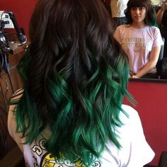 Turquoise Hair Ombre, Green Hair Dye, Black Brown Hair, Bright Hair Colors, Scene Hair