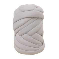 a roll of white rope on a white background